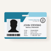 Badge ID d'employé professionnel de marque de conception (Devant)