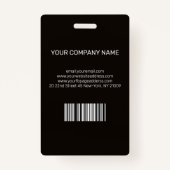 Badge ID d'entreprise Art déco (Dos)