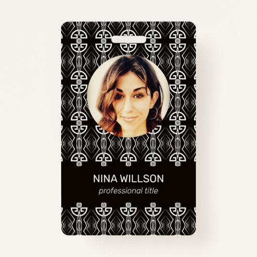 Badge ID d'entreprise Art déco (Devant)