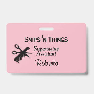 Badge ID des coiffeurs / stylistes