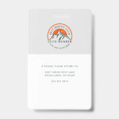 Badge ID des membres de l'employé du club photo (Arrière)