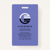 Badge ID d'état-major du Modèle photo de bande des nuanc (Dos)