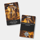 Badge ID d'événement de vip or All Access Pass (Recto et verso)