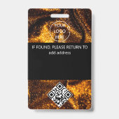 Badge ID d'événement de vip or All Access Pass (Dos)