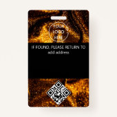 Badge ID d'événement de vip or All Access Pass (Dos)