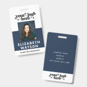 Badge ID d'événement personnalisé avec le nom de lanière (Recto et verso)