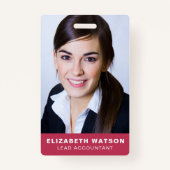 Badge ID d'événement photo Nom de la longe personnalisée (Devant)