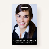 Badge ID d'événement photo Nom de la longe personnalisée (Devant)