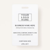 Badge ID d'événement professionnel Lanyard nom balise ph (Dos)