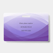 Badge ID d'identification de photo d'entreprise Abstrait (Arrière)