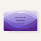 Badge ID d'identification de photo d'entreprise Abstrait (Dos)