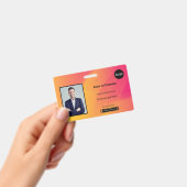 Badge ID d'identification de photo professionnelle Abstr (Manuel / portable)