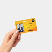 Badge ID d'identification photo Abstrait doré (Manuel / portable)