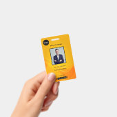 Badge ID d'identification photo Abstrait Gold (Manuel / portable)