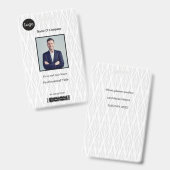 Badge ID d'identification photo blanc et gris (Avant & arrière)