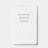 Badge ID d'identification photo blanc et gris (Arrière)