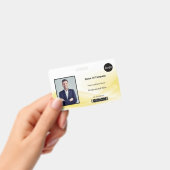 Badge ID d'identification photo de conception de vague j (À main)