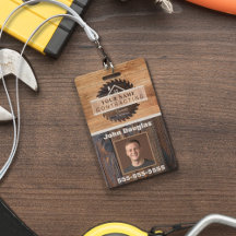 ID du logo de l'entrepreneur en tonus de bois rust
