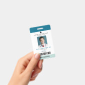Badge ID du personnel médical + code-barres vertical (Manuel / portable)