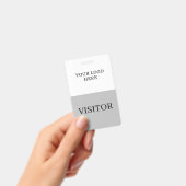 Badge ID du visiteur en Personnaliser verticale blanche  (Manuel / portable)