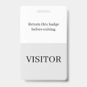 Badge ID du visiteur en Personnaliser verticale blanche  (Arrière)