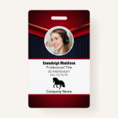 Badge ID employé de l'entreprise Abstraite moderne | Mar (Devant)