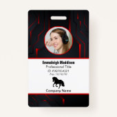 Badge ID employé de l'entreprise Abstraite moderne | Noi (Devant)