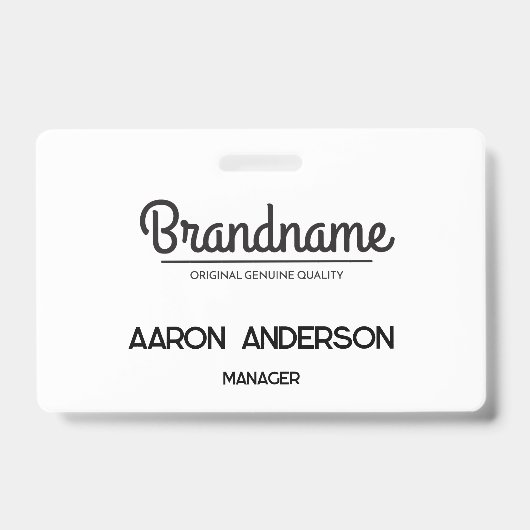 Badge ID employé du logo de l'entreprise (Front)