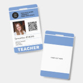 Badge ID employé du logo QR CODE (Front & Back)