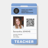 Badge ID employé du logo QR CODE (Front)