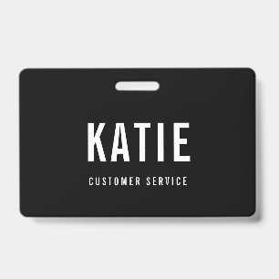 Badge ID employé Logo de l'entreprise Noir et blanc