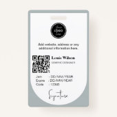 Badge ID employé personnalisable (Dos)