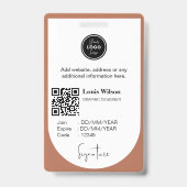 Badge ID employé personnalisable (Arrière)