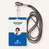 Badge ID employé professionnel (Devant avec lanière)