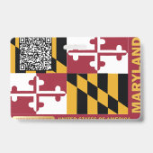 Badge ID enfant CRÉATIF - Indicateur Maryland - RED (Back)