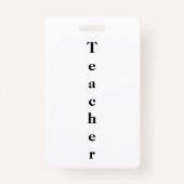 Badge ID enseignant (Dos)