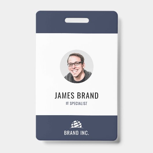 Badge ID entreprise moderne (Face)