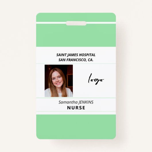 Badge ID identification médecin infirmier employé de l'h (Devant)