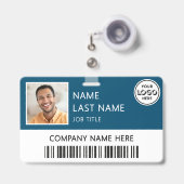 Badge ID Logo de l'entreprise Photo de l'employé S (Avant avec rétractable)