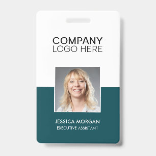 BADGE ID LOGO D'ENTREPRISE PHOTO D'EMPLOYÉ PAON
