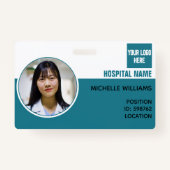 Badge ID logo du nom de photo de l'employé personnalisé (Devant)