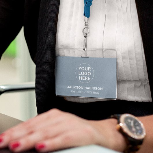 Badge ID logo professionnel Dusty Blue Company