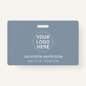 Badge ID logo professionnel Dusty Blue Company (Devant)