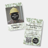 Badge ID marbre or Faux Green (Avant & arrière)