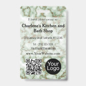 Badge ID marbre or Faux Green (Arrière)