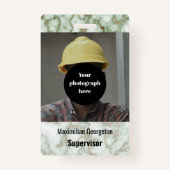 Badge ID marbre or Faux Green (Devant)