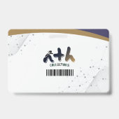 Badge ID Or Navy Doré Professionnel - 01 (Arrière)