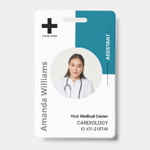 Badge ID personnalisé avec logo et photo de l'empl