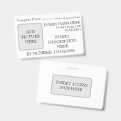 Badge ID personnalisé horizontal (Avant & arrière)