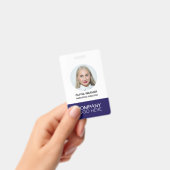 Badge ID personnalisé Photo de l'employé QR CODE LOGO BL (Manuel / portable)